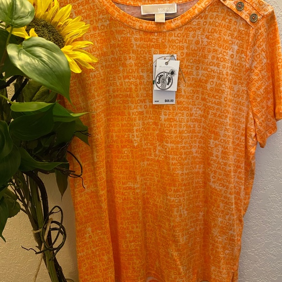 Michael Kors~Peace~Love T-Shirt - Picture 1 of 5